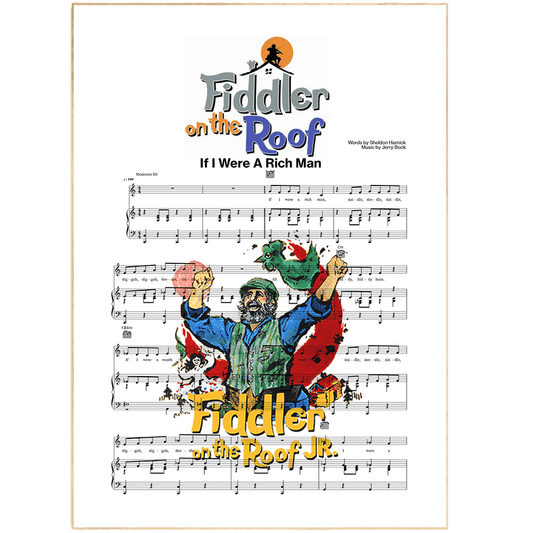 Bring art, music, and a whole lot of heart into your home with our Fiddler on the Roof – If I Were a Rich Man Fiddler on the Roof Poster. Let Jack's unforgettable lyrics adorn your walls with vibrance and personal flair. This poster is perfect for gifting or adding a unique touch to any room in your house. Perfect to hang in any home that loves music, art, and so much more. Let these inspiring words last forever with unforgettable vibrancy and charm.