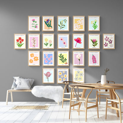  Discover the beauty of the Slovakia Flower Market with this stunning poster. Featuring art in the form of shapes, curves and pastels, this unique wall art print creates a captivating gallery wall in your home. With its floral drawing, Matisse art and a range of colours, this piece is sure to add a vibrant touch to any room.