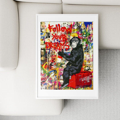 The perfect addition to your art collection. Mr Brainwash is one of the most famous street artists in the world. This print is a beautiful addition to any art collection. With a motivational message, this print is sure to inspire you to follow your dreams. - 98types