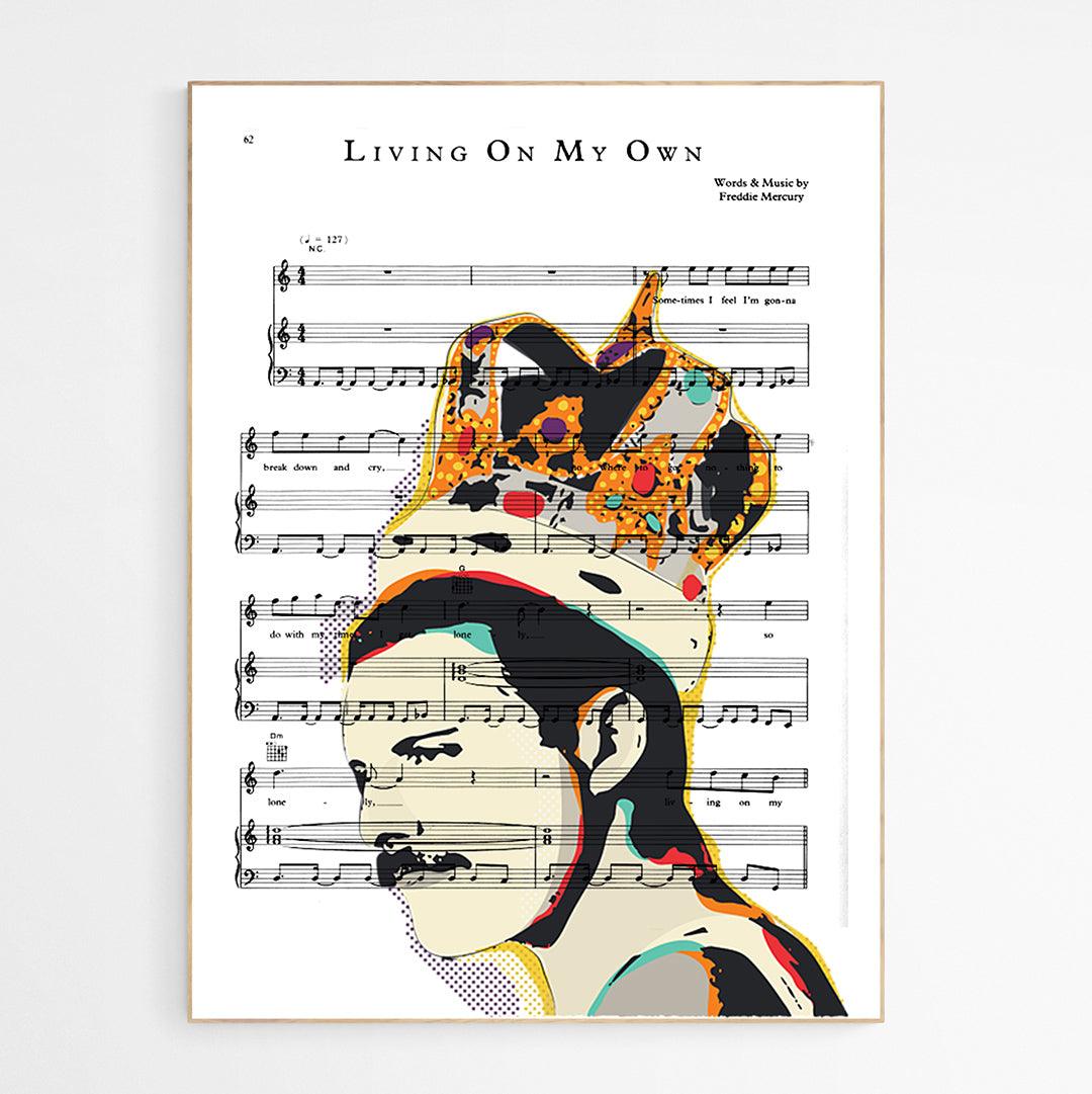 Freddie Mercury - Living On My Own Poster