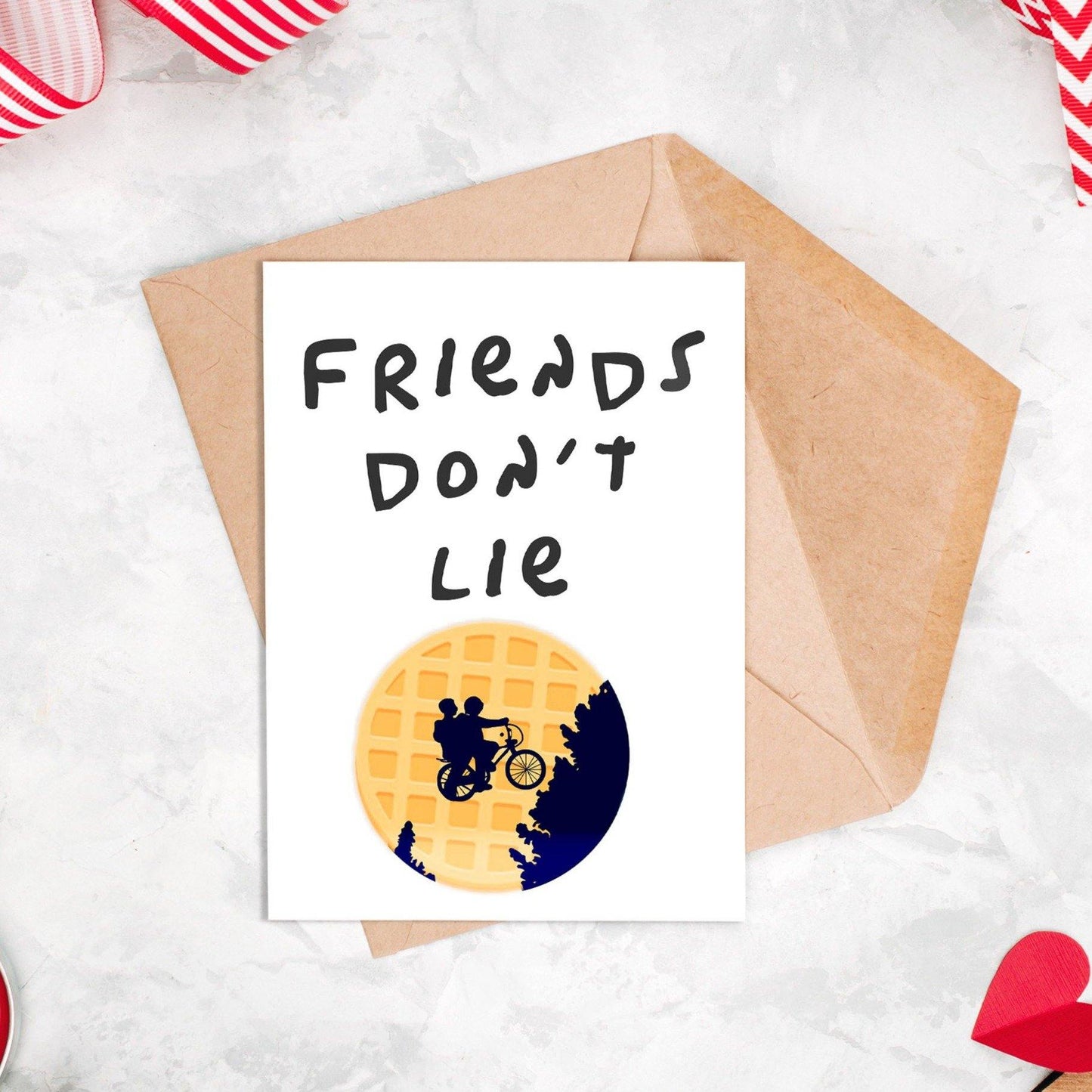 FRIENDS DONT LIE Print | Stranger Things Quote | Stranger Things Poster | Quote Gifts for Friend | Inspirational Poster | Typography Wall Art - 98types