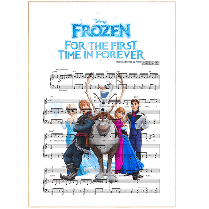 Let your walls do the singing with our Frozen- For the First Time in Forever Poster! Our hand-crafted posters feature your favorite lyrics printed on sturdy, high-quality paper and framed in a unique way to create art-worthy décor you’ll love. It's an awesome way to add a fun, quirky touch to your home!