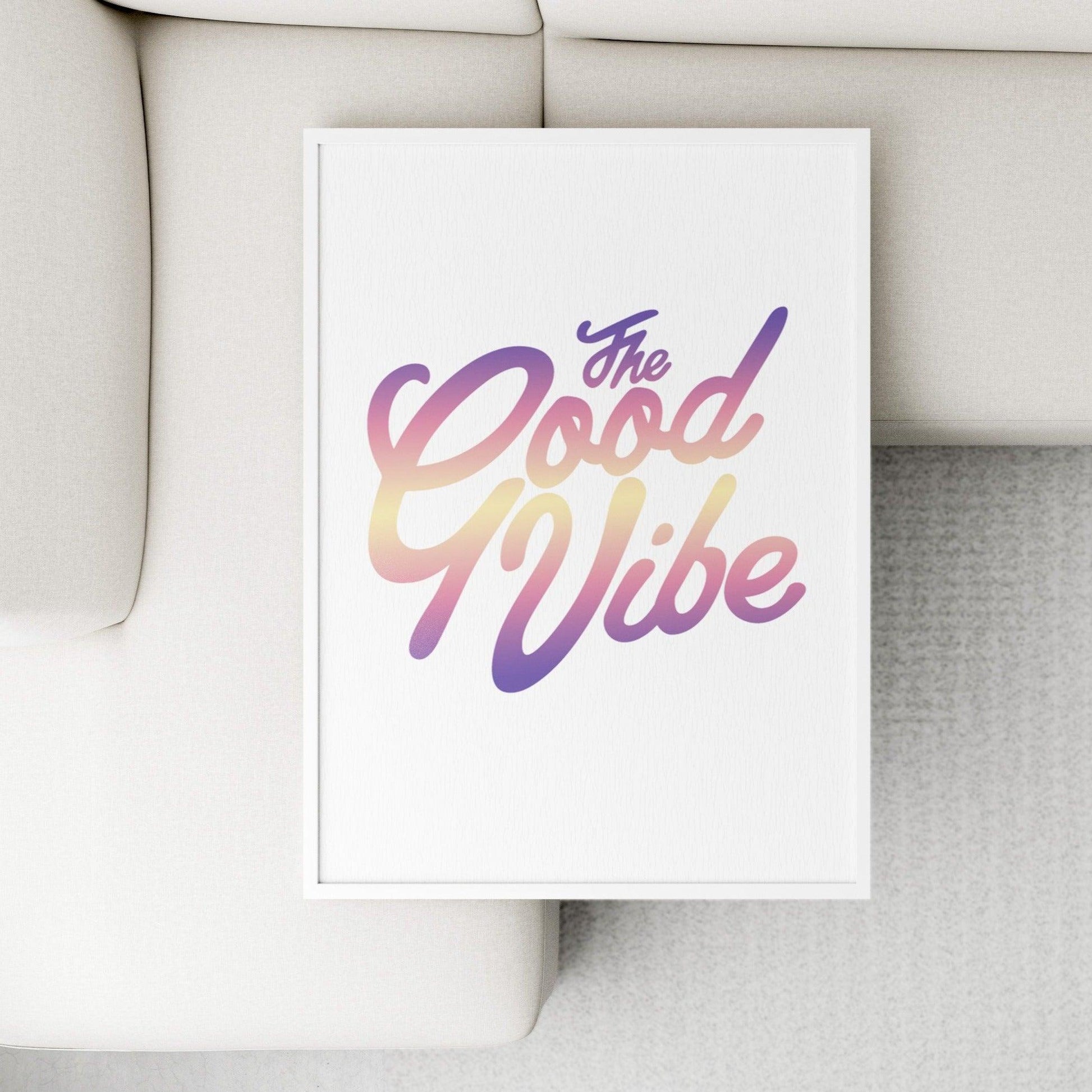 Bring vibrant, positive energy to your home with this 'Good Vibe Only Print'. Featuring stylish designs and bright colours, it's the perfect addition to liven up any room. Show off your brighter side and spread good vibes throughout your space. Let its cheery message bring a smile to your face! - 98types