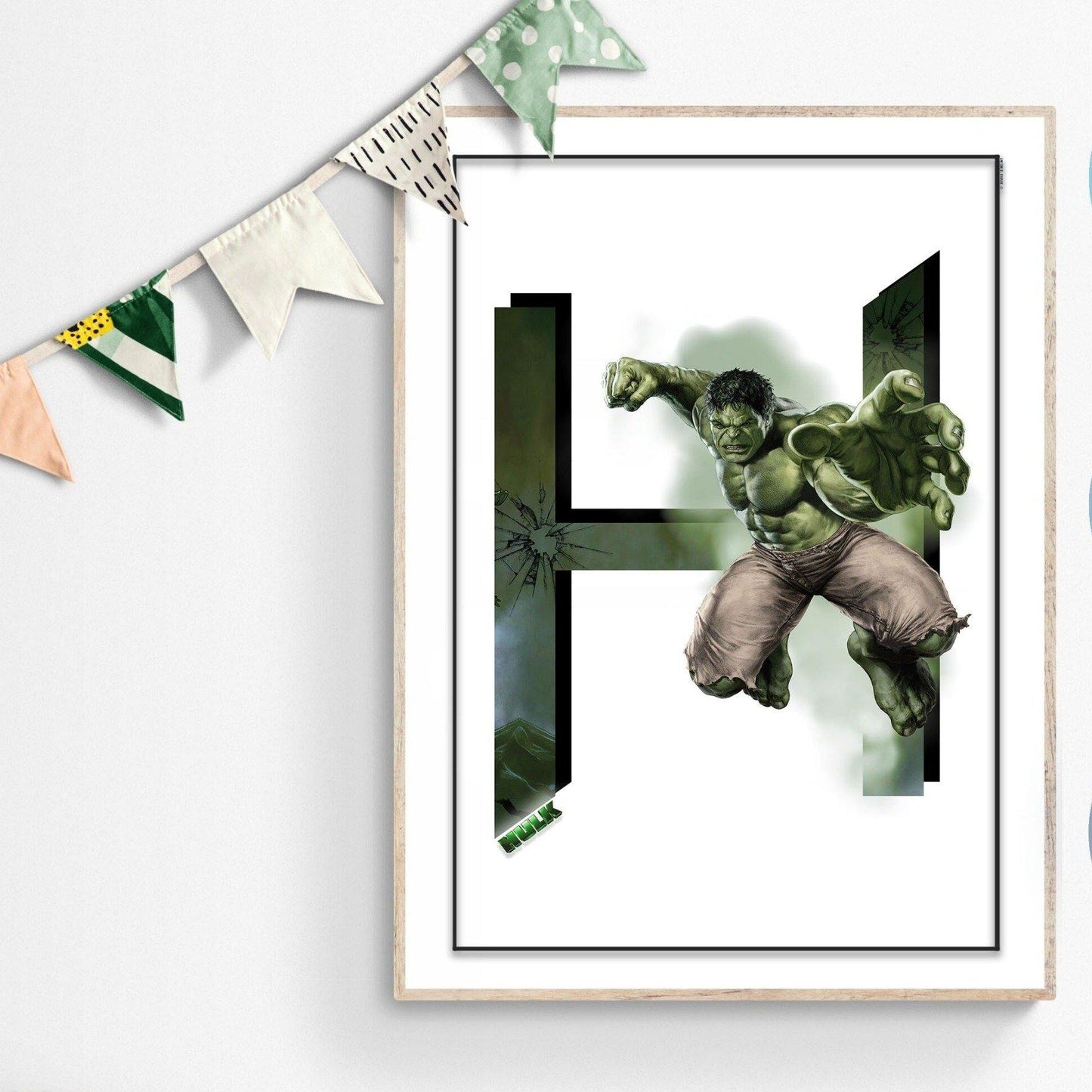 The Hulk Movie Poster features iconic Disney characters in a single print on demand wall art. From classic Disney movies to Disney World posters, this one-of-a-kind artwork is sure to adorn any room in your home with eye-catching colour and bring joy to Disney fans. Choose from a variety of fine art prints or wall movies to add beauty to your space. 98types
