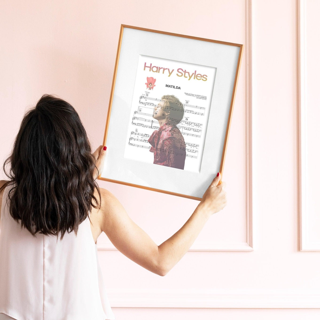 Matilda Lyrics in Harry Style's Handwriting  Sticker for Sale by
