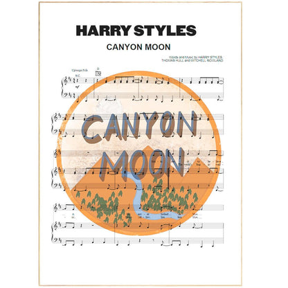 Harry Styles ~ Canyon Moon Song Lyric Print - 98types
