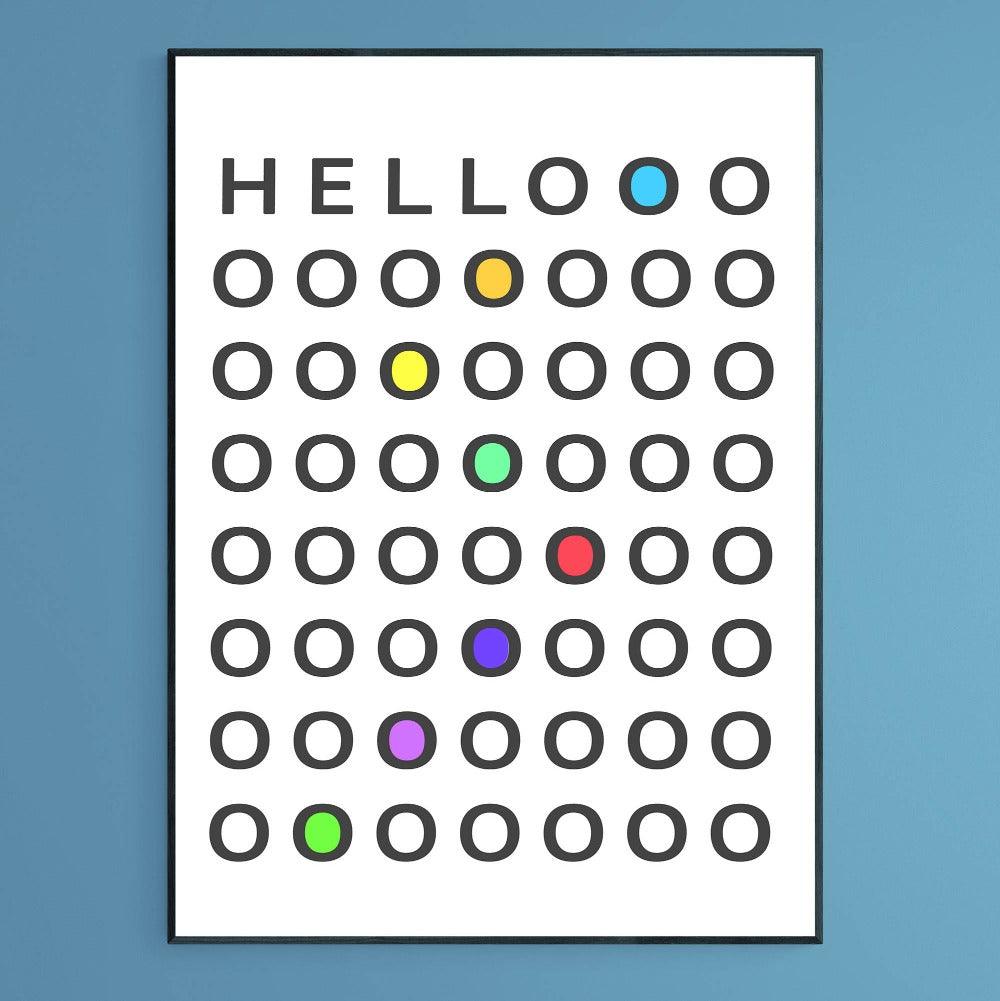 Hello Welcome Poster - 98types