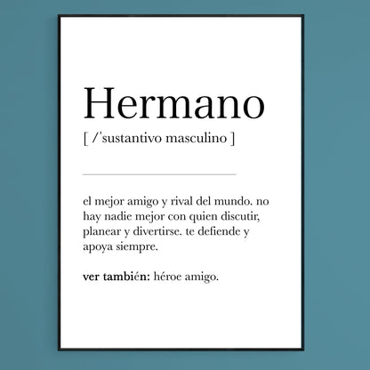 Hermano Definition Print - 98types