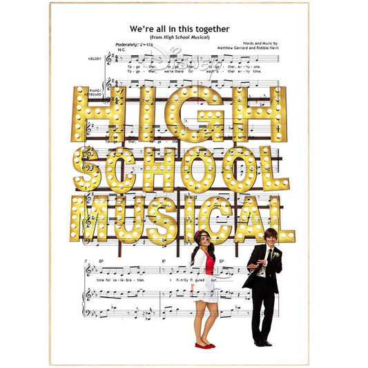 High School Musical Cast - We're All In This Together Poster - 98types