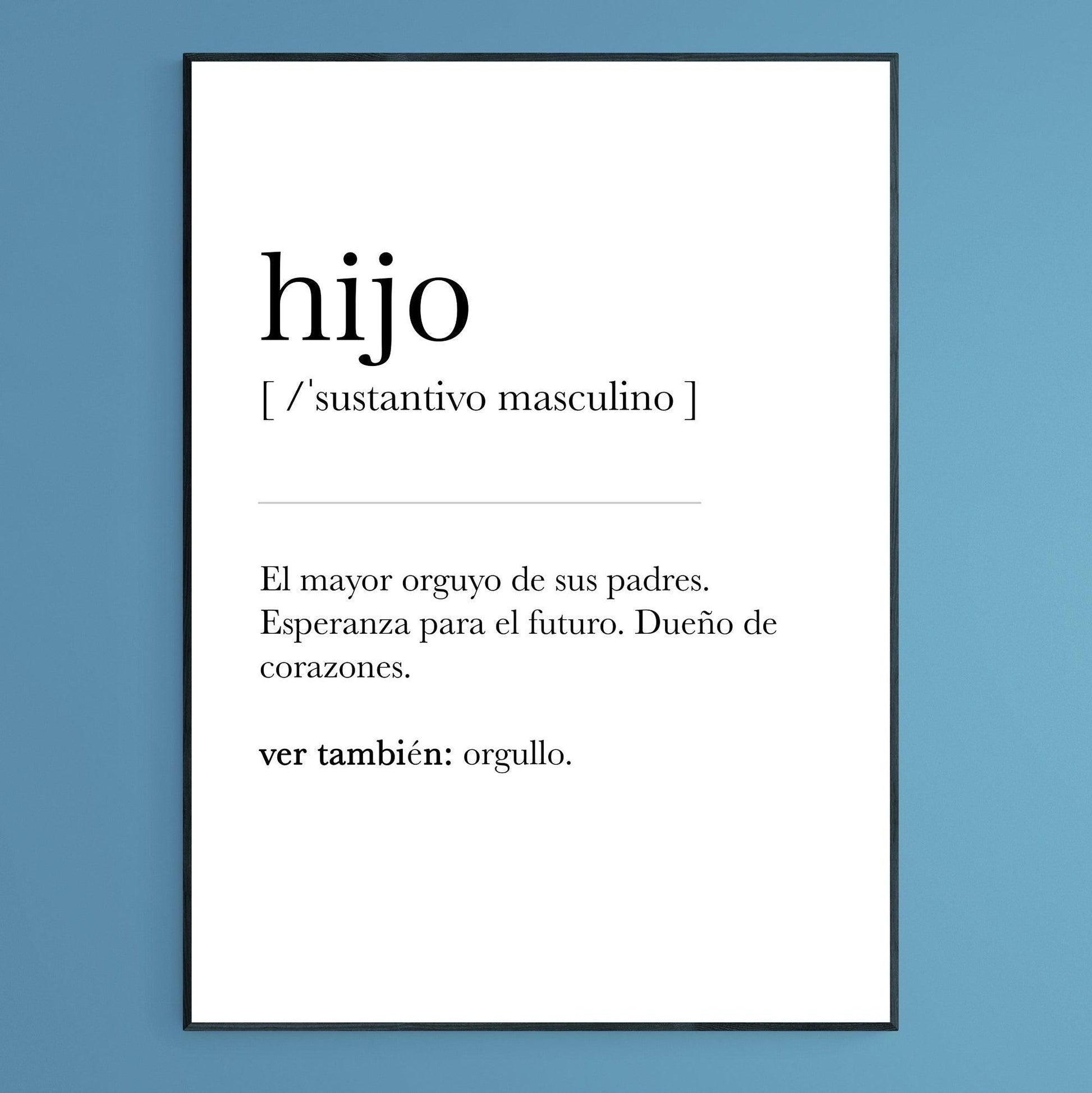 Hijo Definition Print - 98types
