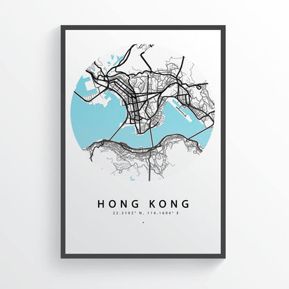 This stylish print is the perfect addition to your home décor. Asia map print that is laser cut and engraved on wood. The print shows all of the roads, railways, and geographical points of Hong Kong. This print makes a great gift for people who have ties to Hong Kong or who are interested in learning more about the city.