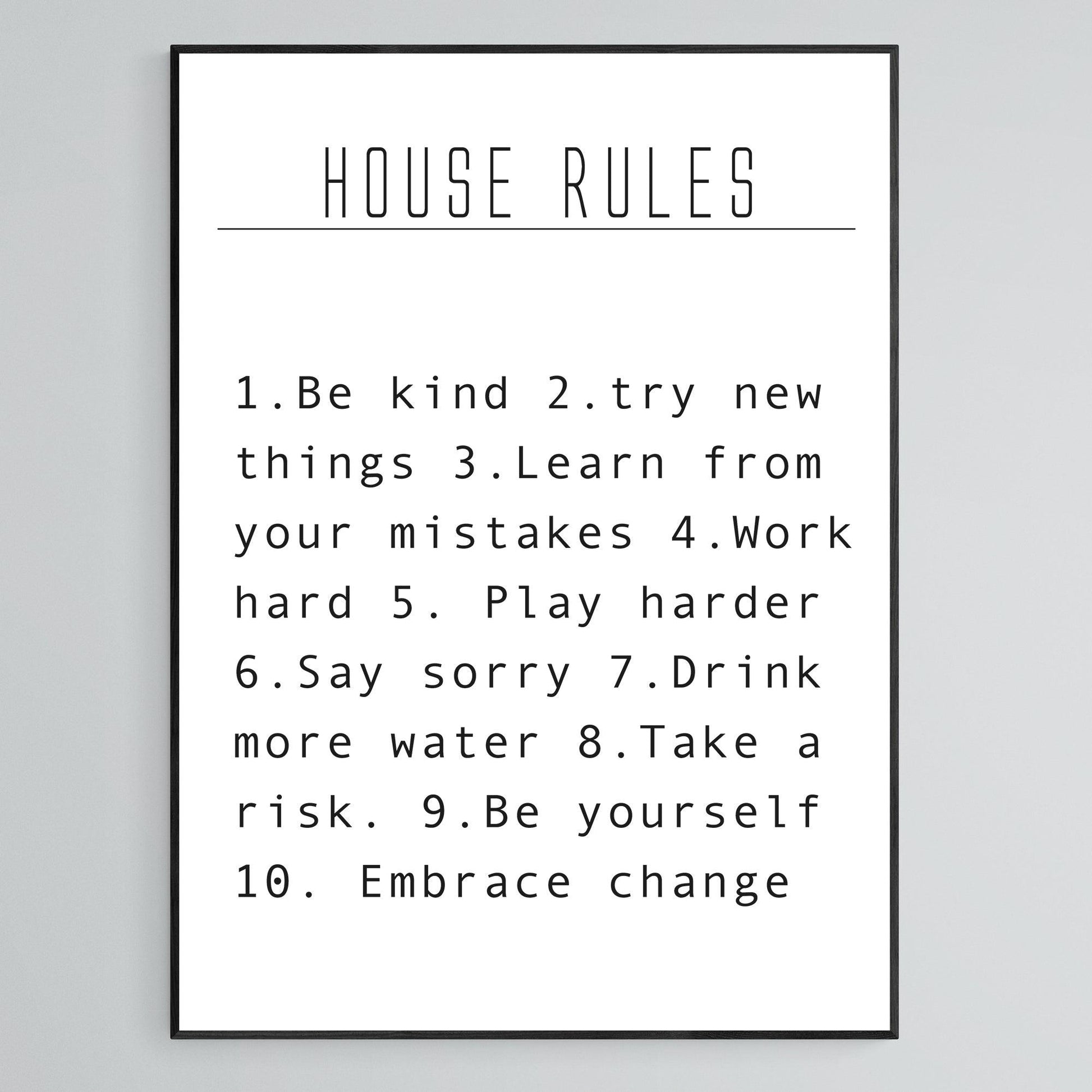House Rules Print - 98types