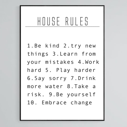 House Rules Print - 98types