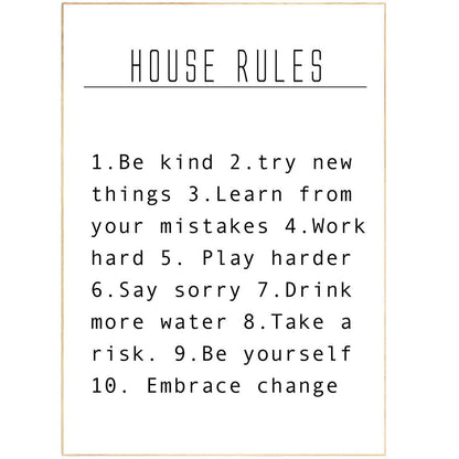 House Rules Print