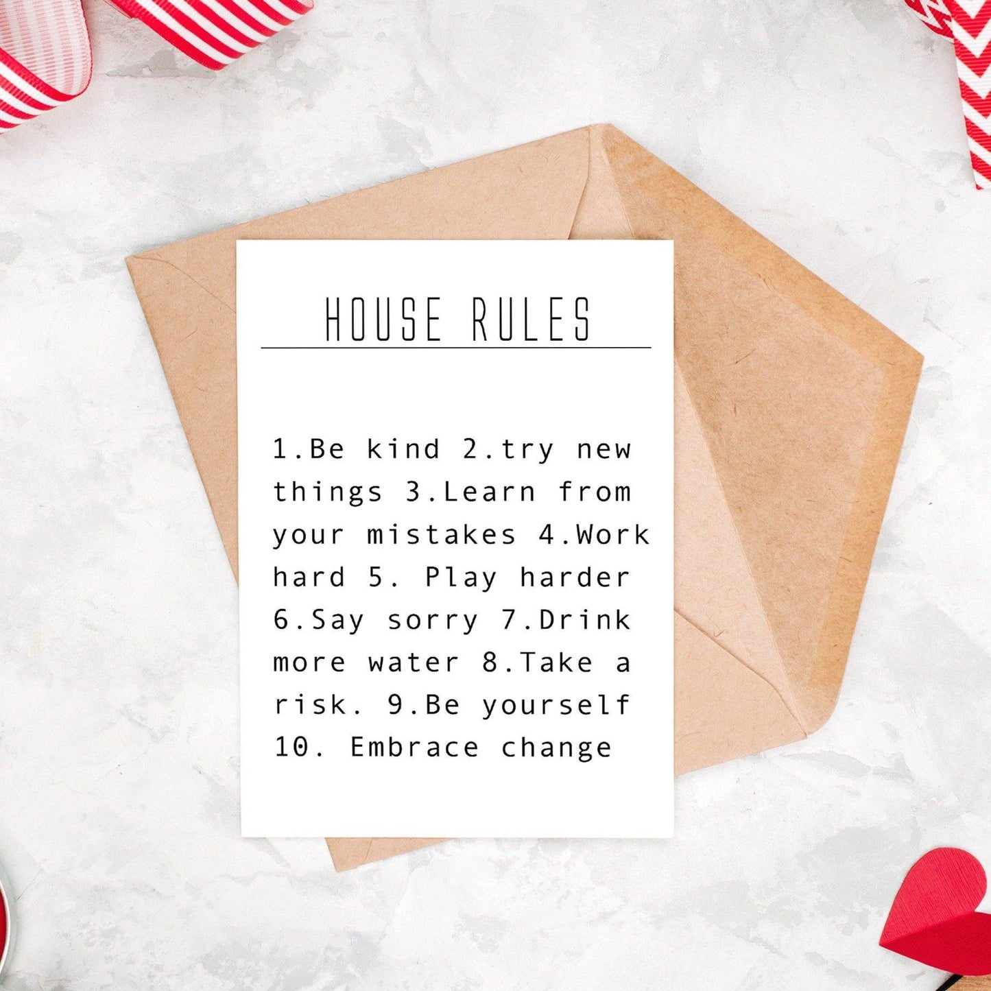 House Rules Print | House Rules Home Poster | Family Rules Wall Art Poster | Gift Idea Print | Typography Wall Art
