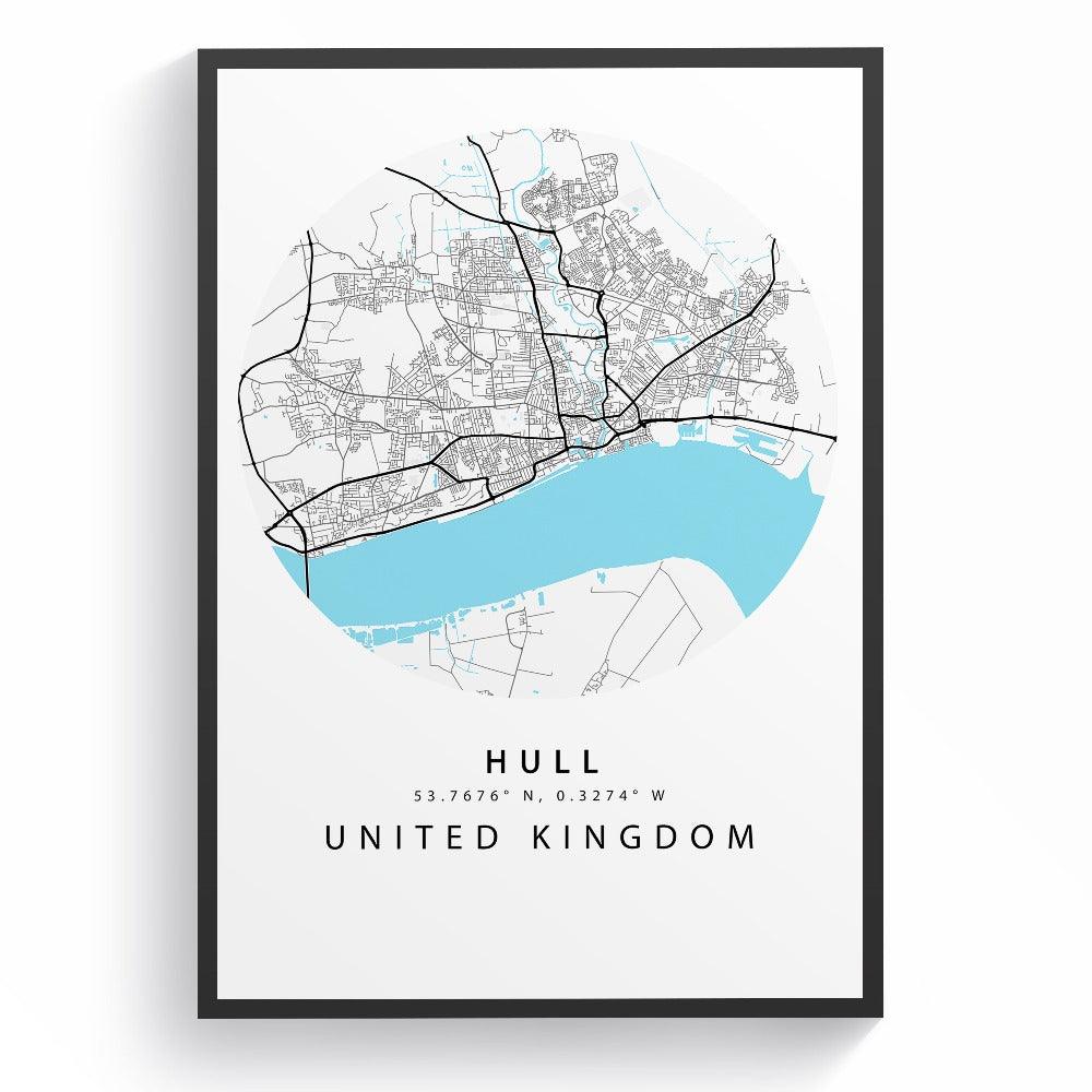 Hull Street City Map Print