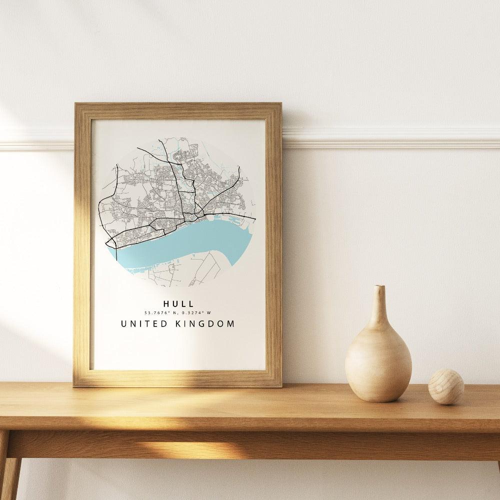Hull Street City Map Print