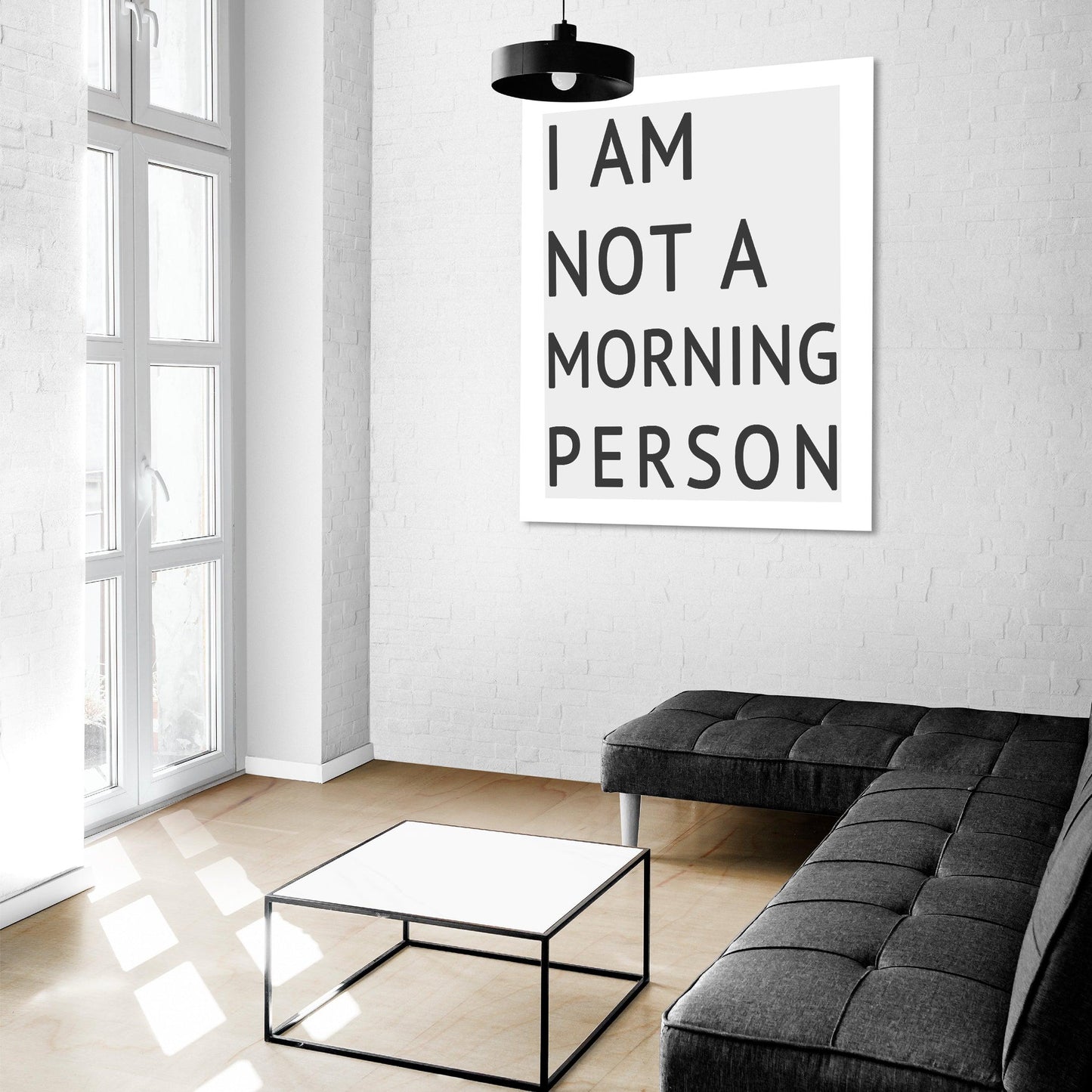 I Am Not a Morning Person Quote Print - 98types