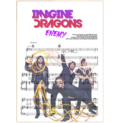 Imagine Dragons is an amazing band and this enemy poster is the perfect way to show your support for them. This poster is high quality and would look great in any Imagine Dragons fan's home.