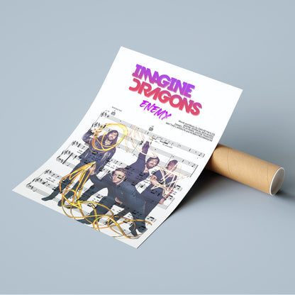 Imagine Dragons is an amazing band and this enemy poster is the perfect way to show your support for them. This poster is high quality and would look great in any Imagine Dragons fan's home.