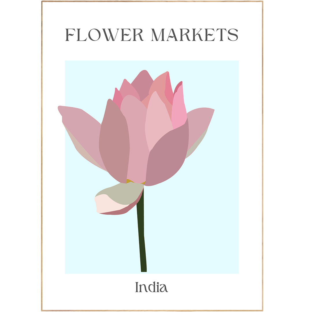 This India Flowers Market Print is perfect for adding a touch of beauty to a home. In addition to prints for a room, gallery wall shop, and wall art ideas for a living room, this poster features Scandinavian design to provide a classic, modern look. Its bright colors and elegant design are ideal for bedroom walls, kitchen walls, and living room walls. Enjoy the benefits of a gallery wall without the hassle with this art poster shop.
