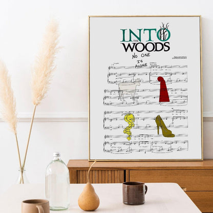 If you're looking for a unique way to show your love for a certain song, or just want a beautiful piece of art for your wall, this is the perfect product for you. This beautiful print features the lyrics to the song "Into the Woods" by the band Sleeping at Last. It would make a perfect addition to any music lover's home, or as a gift for a special occasion. With its minimalist design and beautiful lyrics, this print is sure to become a cherished part of your home.