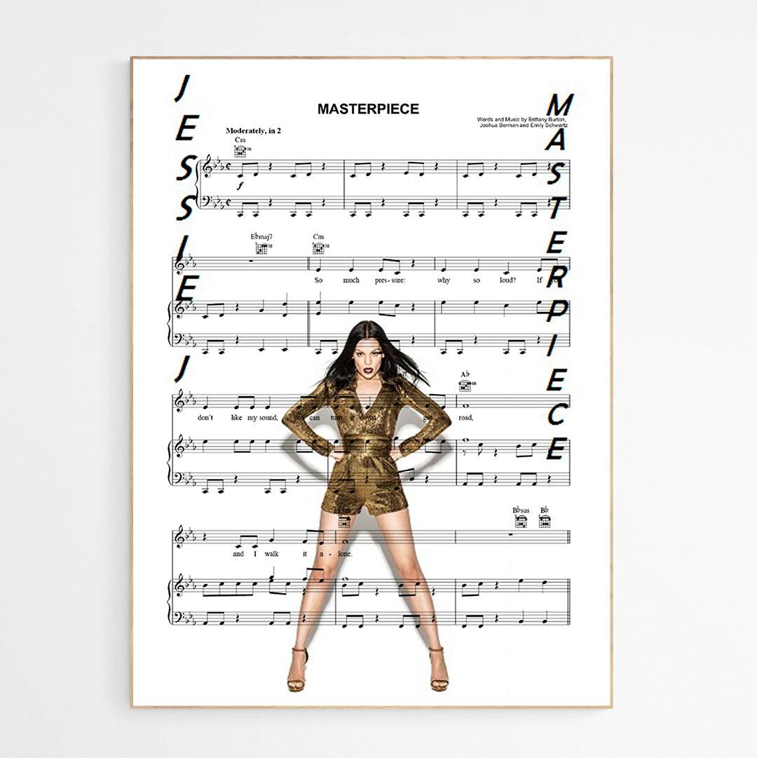 Jessie J - Masterpiece Poster | Song Music Sheet Notes Print 