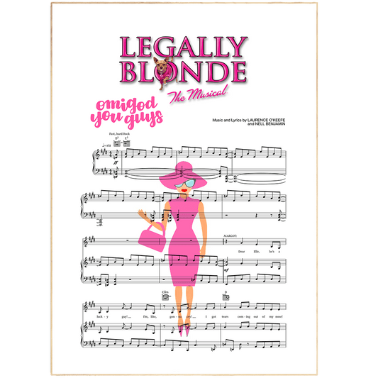 This Legally Blonde - OMIGOD YOU GUYS Poster is perfect for any fan of the musical! This vibrant and colorful poster features the show's logo and some of the most popular lyrics from the show. It's a must-have for any Legally Blonde fan!