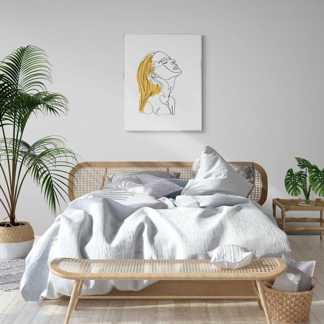 After the shower Line Art Print | Contemporary Minimal Wall Decor | Scandi Design Style