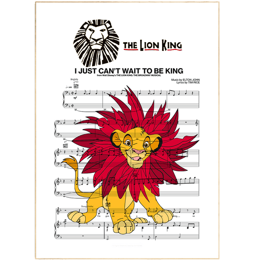 Lion King - I JUST CAN’T WAIT TO BE KING Poster - 98types