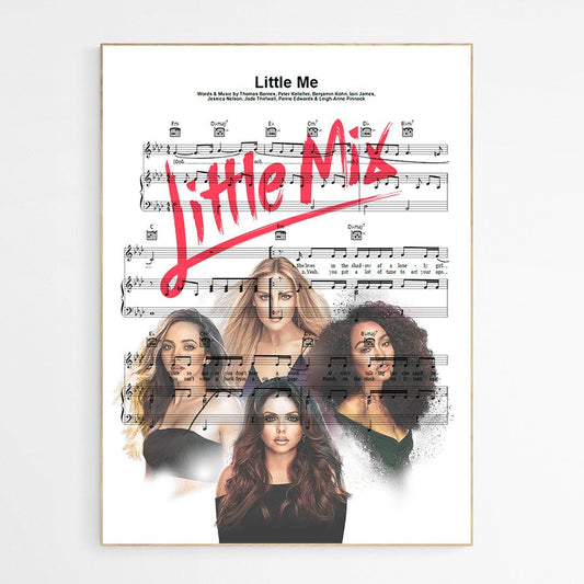 Little Mix - Little Me Poster | Song Music Sheet Notes Print 
