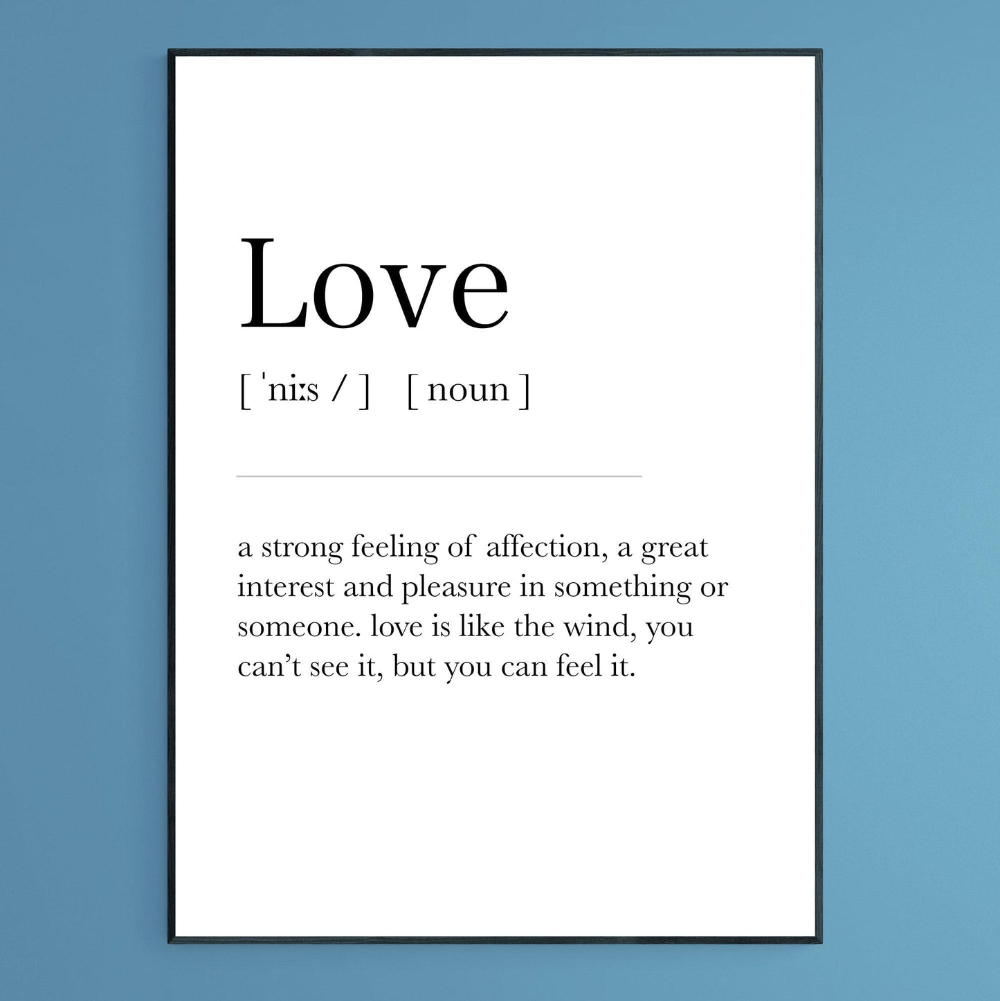 Love Definition Print - 98types