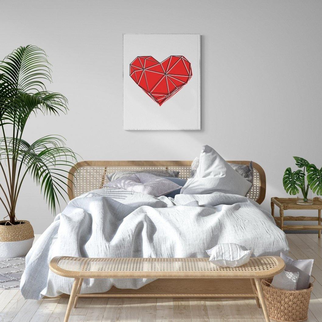 LOVE Line Art Print | Contemporary Minimal Wall Decor | Scandi Design Style