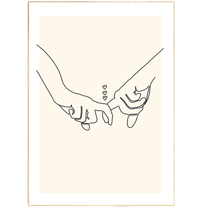You and Me Alone Line Art Print