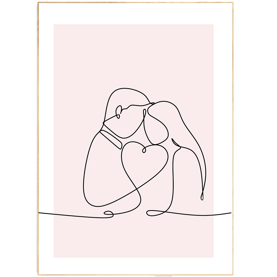 The love we feel Line Art Print