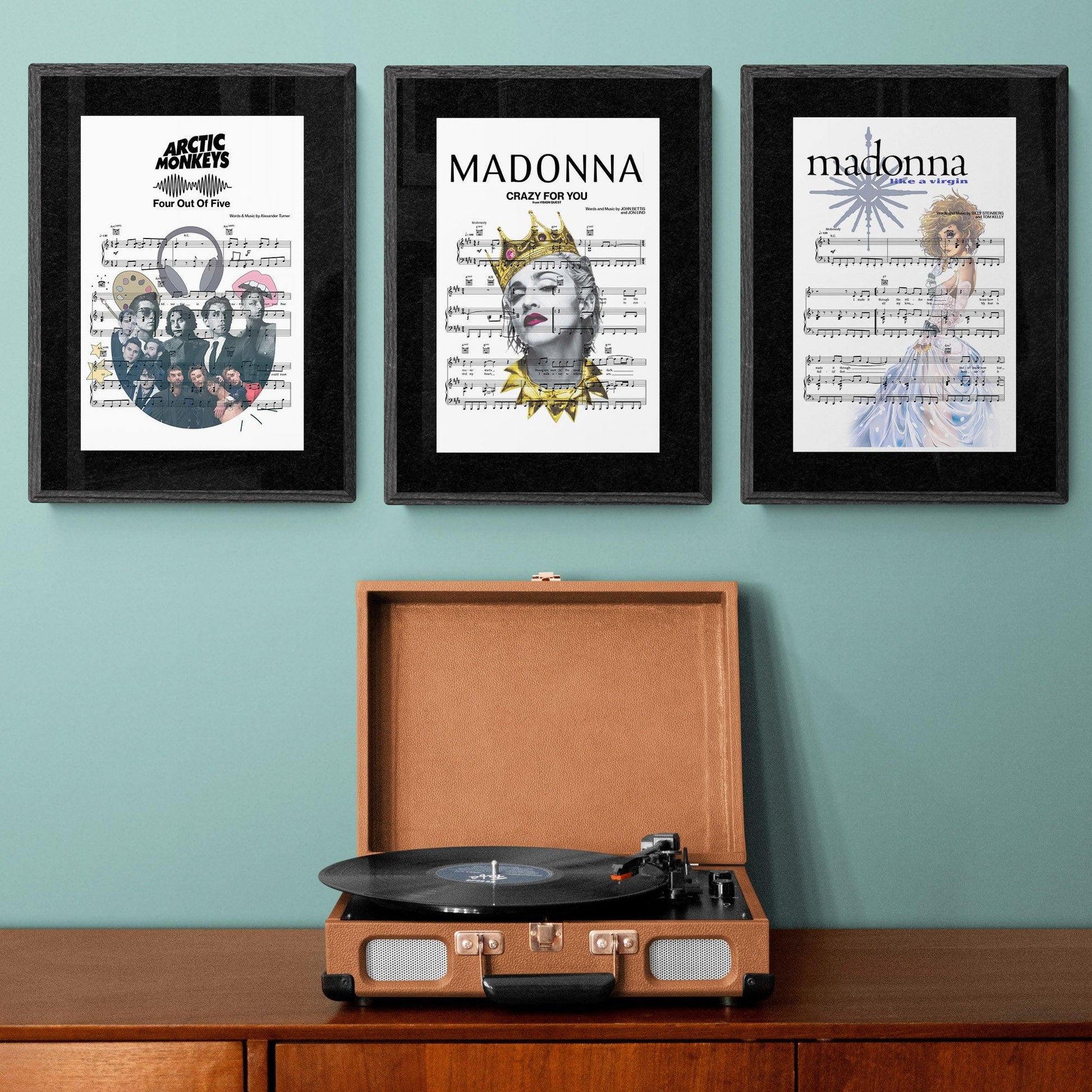 Madonna - Crazy For You Song Print | Song Music Sheet Notes Print Everyone has a favorite song especially Madonna Print, and now you can show the score as printed staff. The personal favorite song sheet print shows the song chosen as the score. 