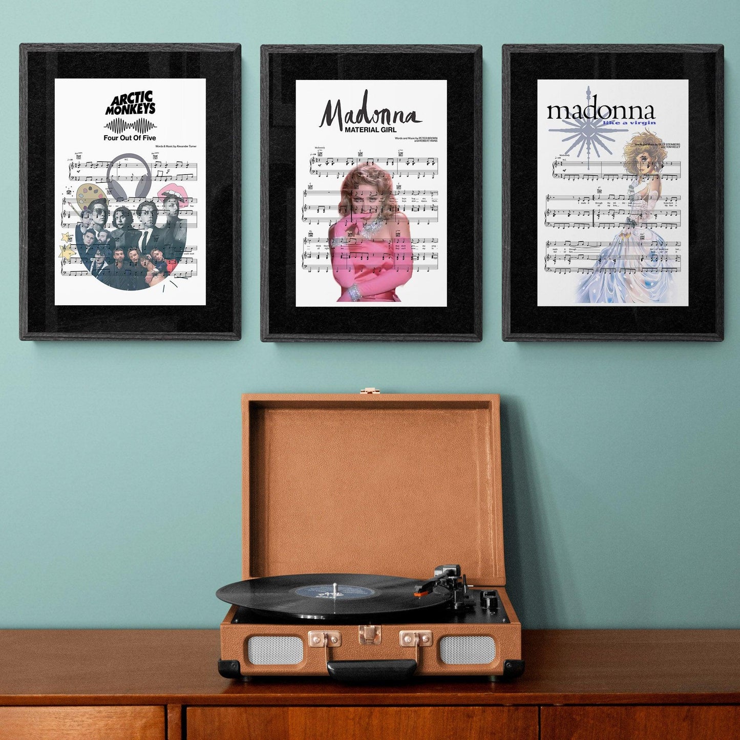 Madonna Material Girl Song Print | Song Music Sheet Notes Print Everyone has a favorite song especially Madonna Print, and now you can show the score as printed staff. The personal favorite song sheet print shows the song chosen as the score. 
