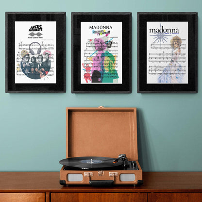 Madonna - Express Yourself Song Print | Song Music Sheet Notes Print Everyone has a favorite song especially Madonna Print, and now you can show the score as printed staff. The personal favorite song sheet print shows the song chosen as the score. 
