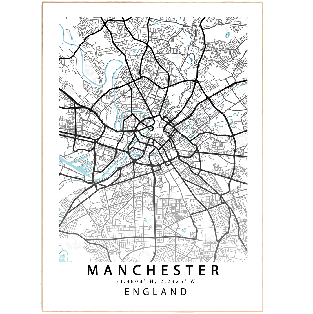 MANCHESTER City Map Print