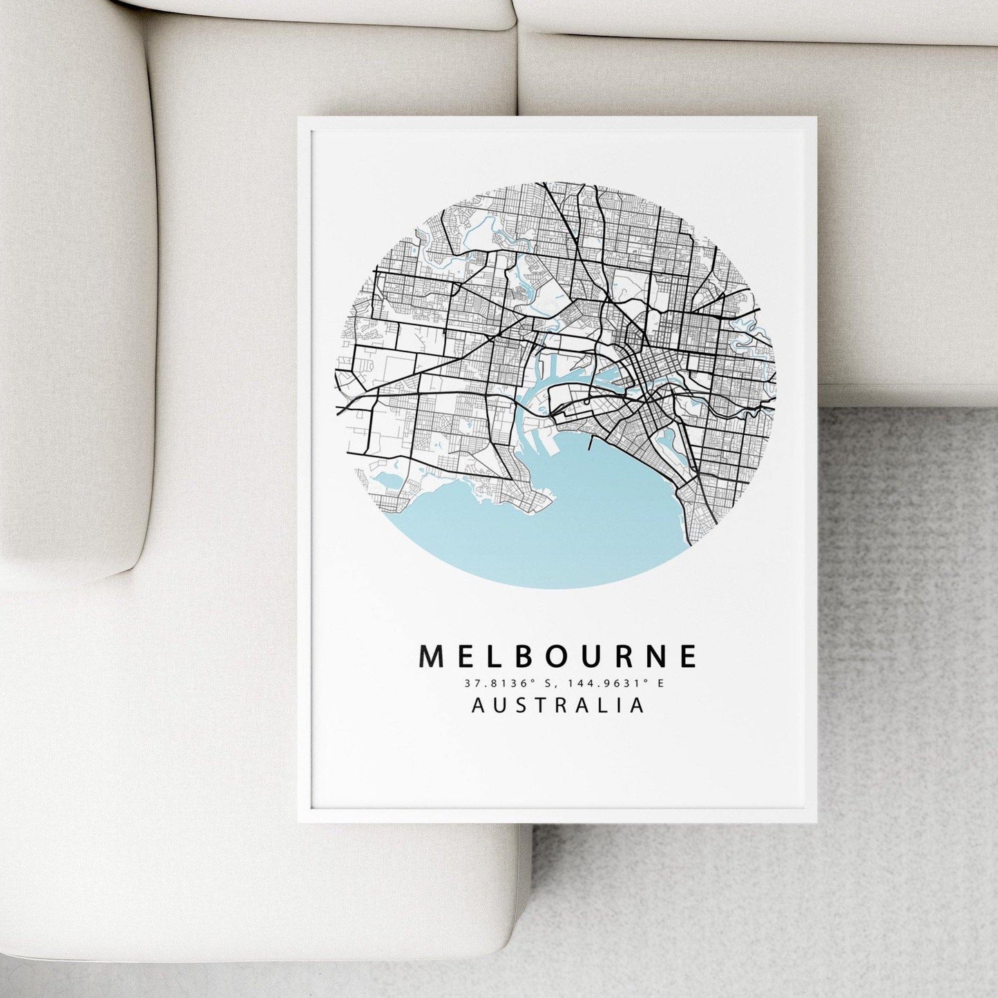 MELBOURNE Map Print | Map Art Poster | Australia City Street| Melbourne Road Map Print | Variety Sizes