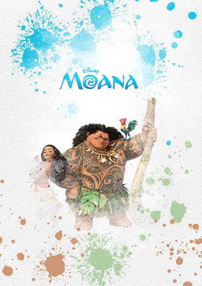 Set of 6 Moana Disney PRINTABLE Poster