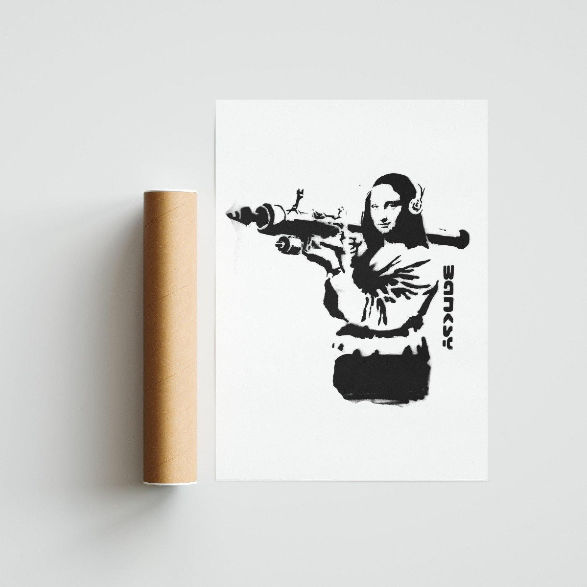 This poster is an iconic piece of street art. The enigmatic Mona Lisa by Banksy is now available as a high-quality poster. This poster is a must-have for any art lover or street art enthusiast. Printed on thick, high-quality paper, this poster is a stunning addition to any wall. - 98types