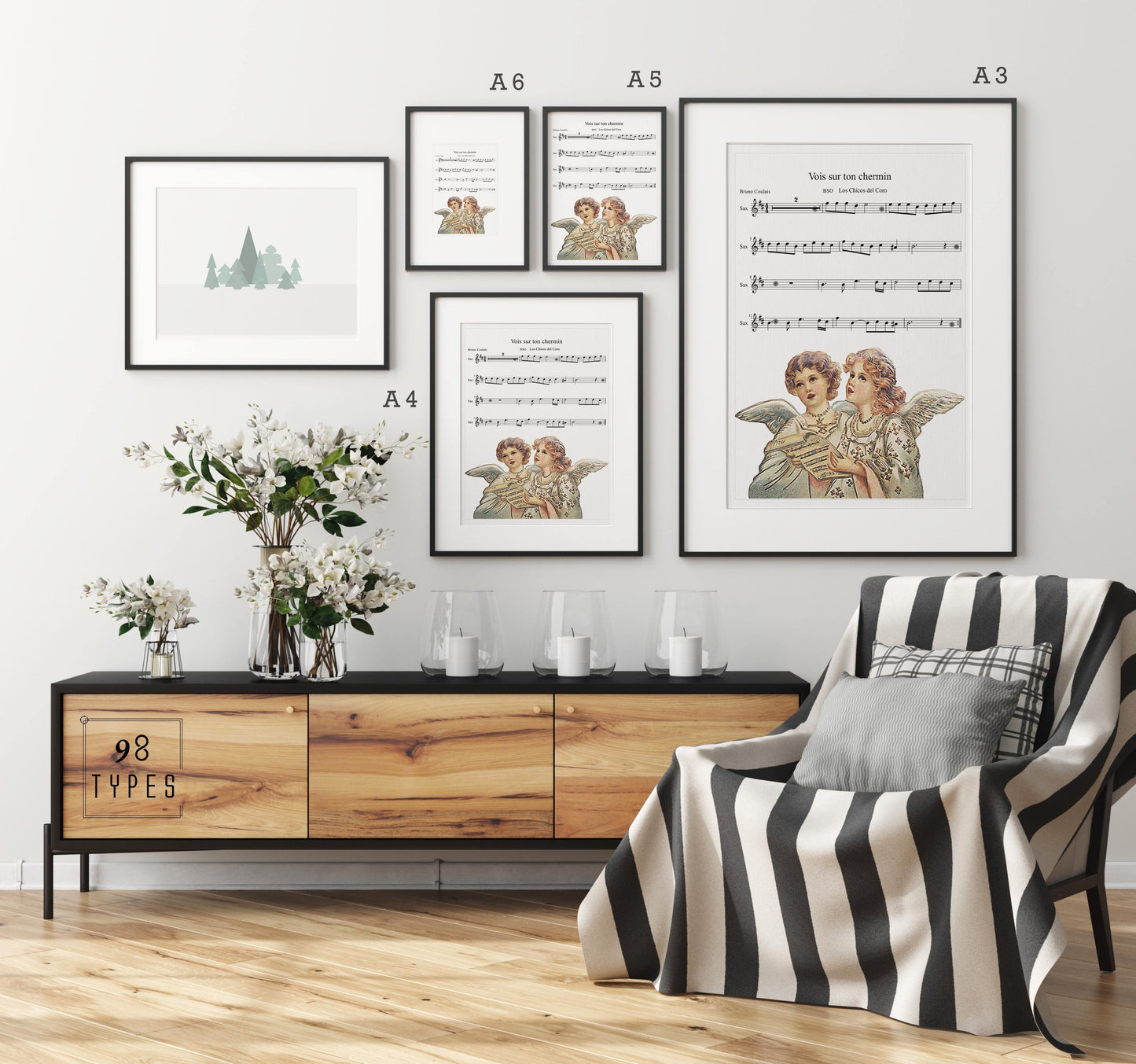 Les Choristes - Vois sur ton chemin Theme Song Print | Sheet Music Wall Art | Song Music Sheet Notes Print
