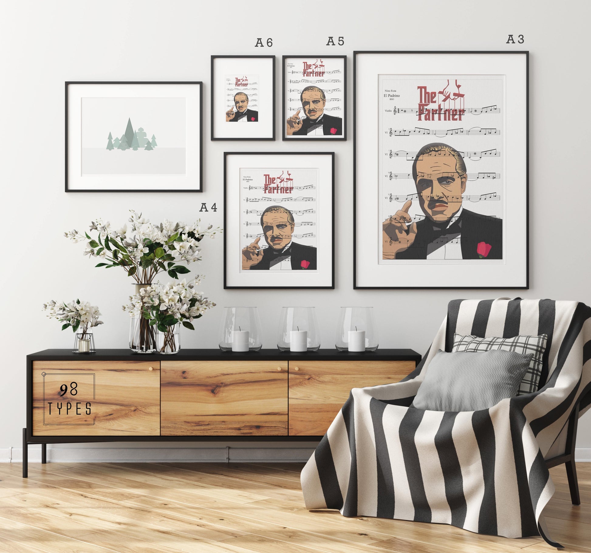 The Godfather Theme Song Print | Sheet Music Wall Art | Song Music Sheet Notes Print