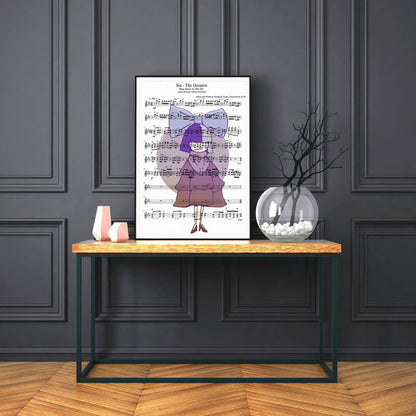 Sia - The Greatest Print | Sheet Music Wall Art | Song Music Sheet Notes Print