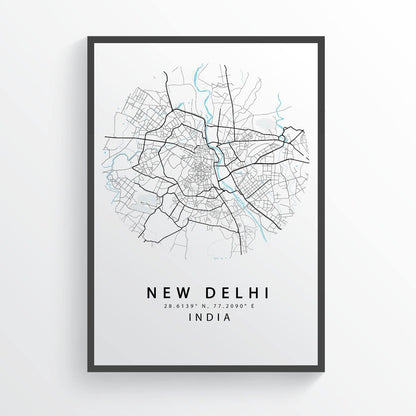 Add a touch of India to your walls. This intricately detailed map of New Delhi is the perfect way to inject a little bit of India into your décor. With its beautiful calligraphy and ornate design, this print is perfect for anyone who loves to travel. Hang this map in your home office or library to bring a touch of exoticism to your everyday.
