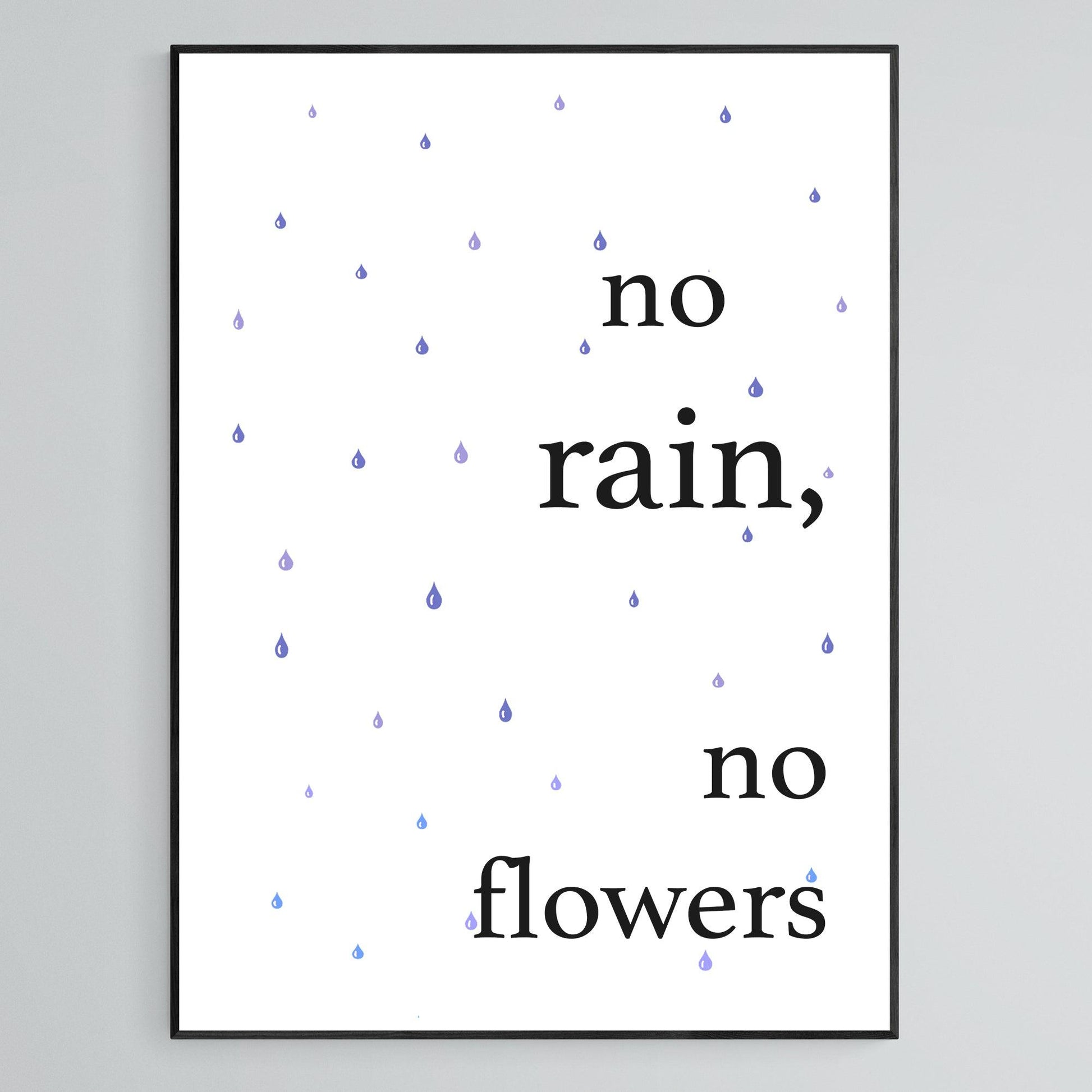 No Rain No Flowers Poster - 98types