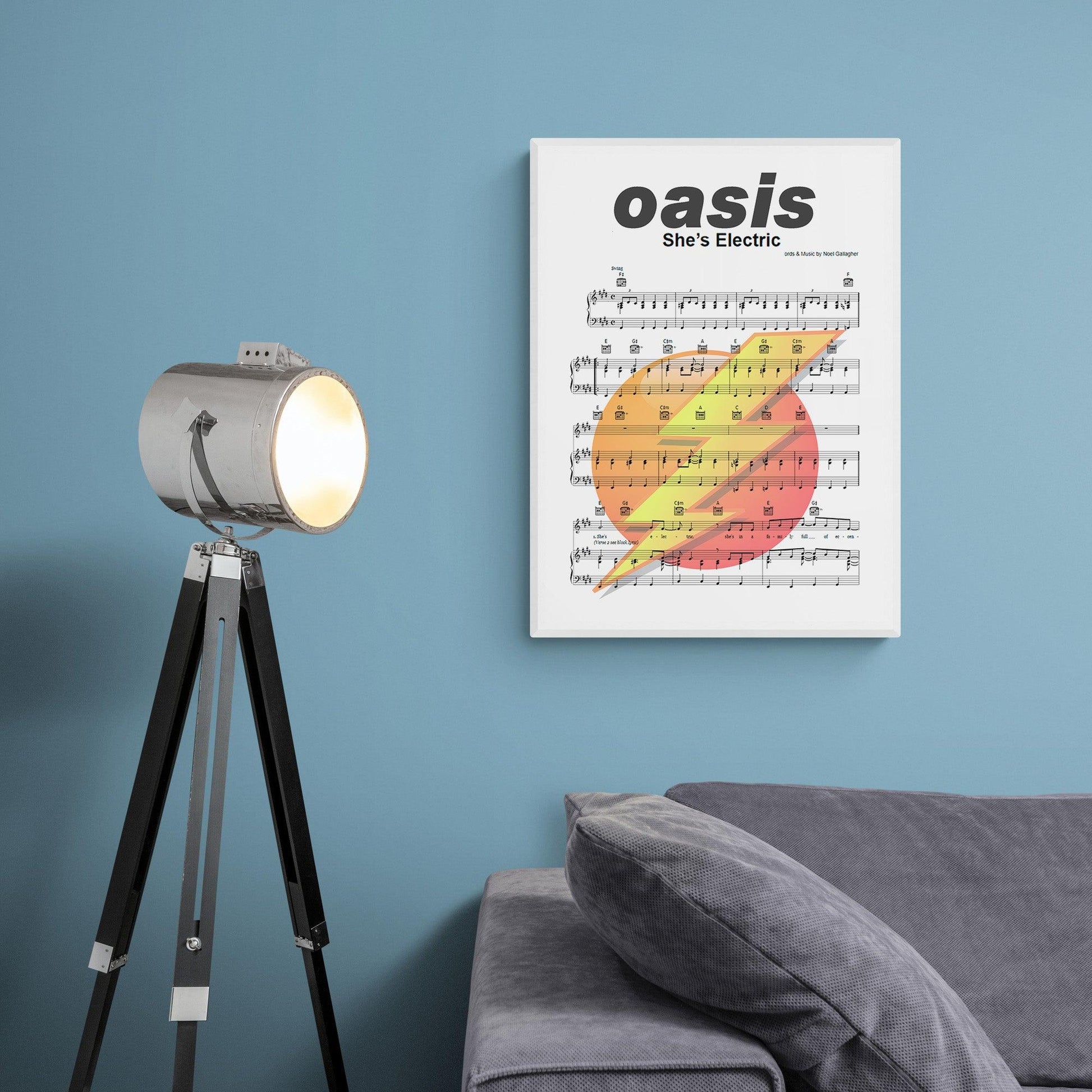 Oasis • She's Electric Song Lyric Print