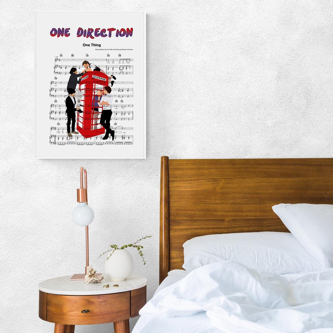 Do you have 'One Thing' that you just can't live without? Well now you can have the song that speaks to your heart hanging on your walls. This beautiful print is inspired by the lyrics of One Direction's song 'One Thing'. It's the perfect addition to any room. We just can't get enough of the band's music, and now we can enjoy their lyrics every day.