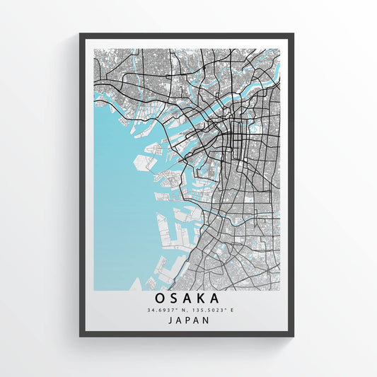 feeling lost? not anymore. with this osaka city street map print, you'll never have to worry about finding your way around again. this japan map art poster is perfect for your home, office, or classroom. with its sleek and modern design, it makes a great addition to any décor.